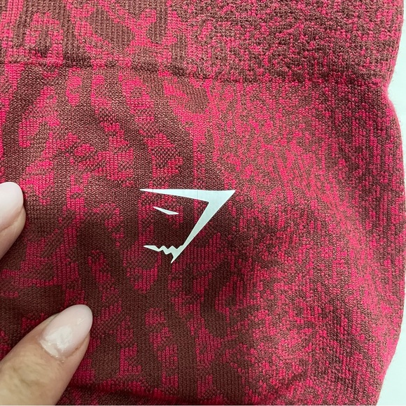 Gymshark Womens Adapt Animal Seamless Leggings Red Reef/Cherry Brown | Sz Small - Picture 13 of 16
